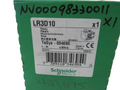 NEW SEALED SCHNEIDER ELECTRIC LR3D10 RELAY