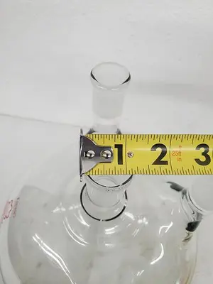 KONTES 5000 ML ROUND GLASS FLASK (4 NECK)