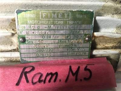 USED FIM MOTOR ( TORINO ), R2D-M0VT71C4-