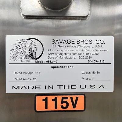 Savage Bros Chocolate Temper, Melt, Conditioning and holding tank  lb.  # 9062