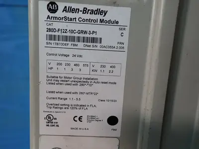 USED ALLENBRADLEY 280DF12Z10CGRW3P1