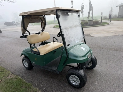 (1) 2019 E-Z-Go EFI golf cart with a Kawasaki gas engine, model 657061G01, includes canopy, fold-dow...