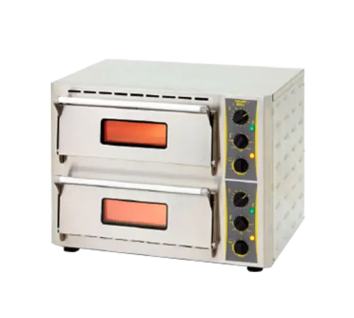 Equipex PZ-430D Sodir Countertop Double Pizza Deck Oven - 208-240v