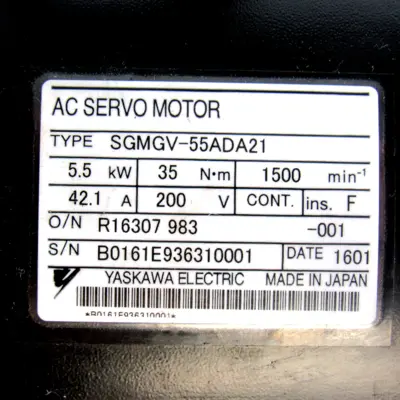 USED YASKAWA ELECTRIC SGMGV-55ADA21