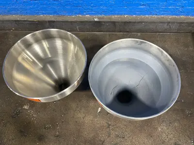 22” Diameter Stainless Steel Hoppers