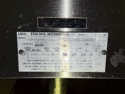 Used Lang Used 24" Lang 124TC Electric Countertop Griddle Thermostatic Controls, 208v Commercial Flat Top Griddles Illinois US | Falcon Restaurant Supply #1375128