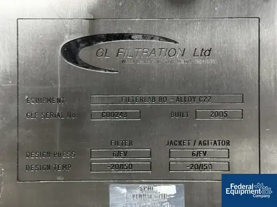 USED Rampower .005 GL Filtration Nutsche Filter Dryer, Hastelloy C22, Model Filterlab 80