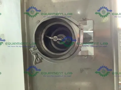 USED CUSTOM STAINLESS STEEL LAB MILL W/ ALPAK INDUCTION 1 HP MOTOR ON SS ROLLING CART