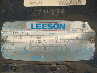 Used LEESON C6T34FB1D Motors (misc) Ohio US | HGR 24 #1506959