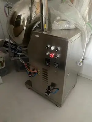 Like New 24 inch Diameter Stainless Steel Round Coating System