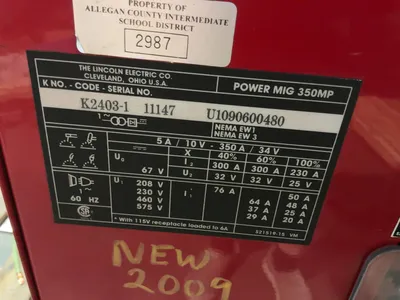 Used LINCOLN ELECTRIC POWER MIG 350MP Mig Welders Michigan US | Miedema Asset Management Group #1424309