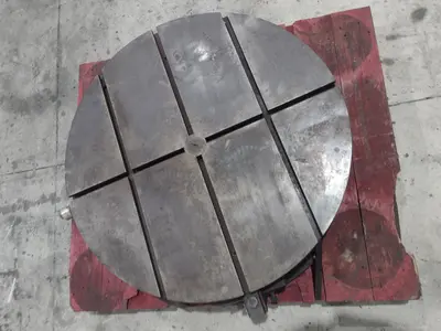 37" ROUND TROYKE T-SLOTTED MANUAL POSITIONING ROTARY TABLE: STOCK #22457