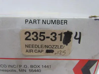Graco 235-314 276298 Needle Nozzle Air Cap Assembly Kit .125" For Spray Gun NIB