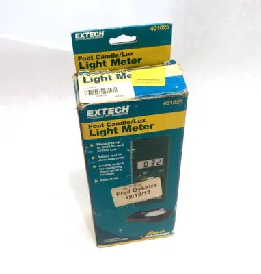 New | in-Stock Extech Foot Candle/Lux Light Meter, up to 5,000FC & 50,000 Lux Meters - Misc Michigan US | Maverick Industrial Sales #1390789