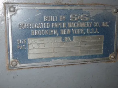 USED S&S CORRUGATED PAPER MACHINERY 9875