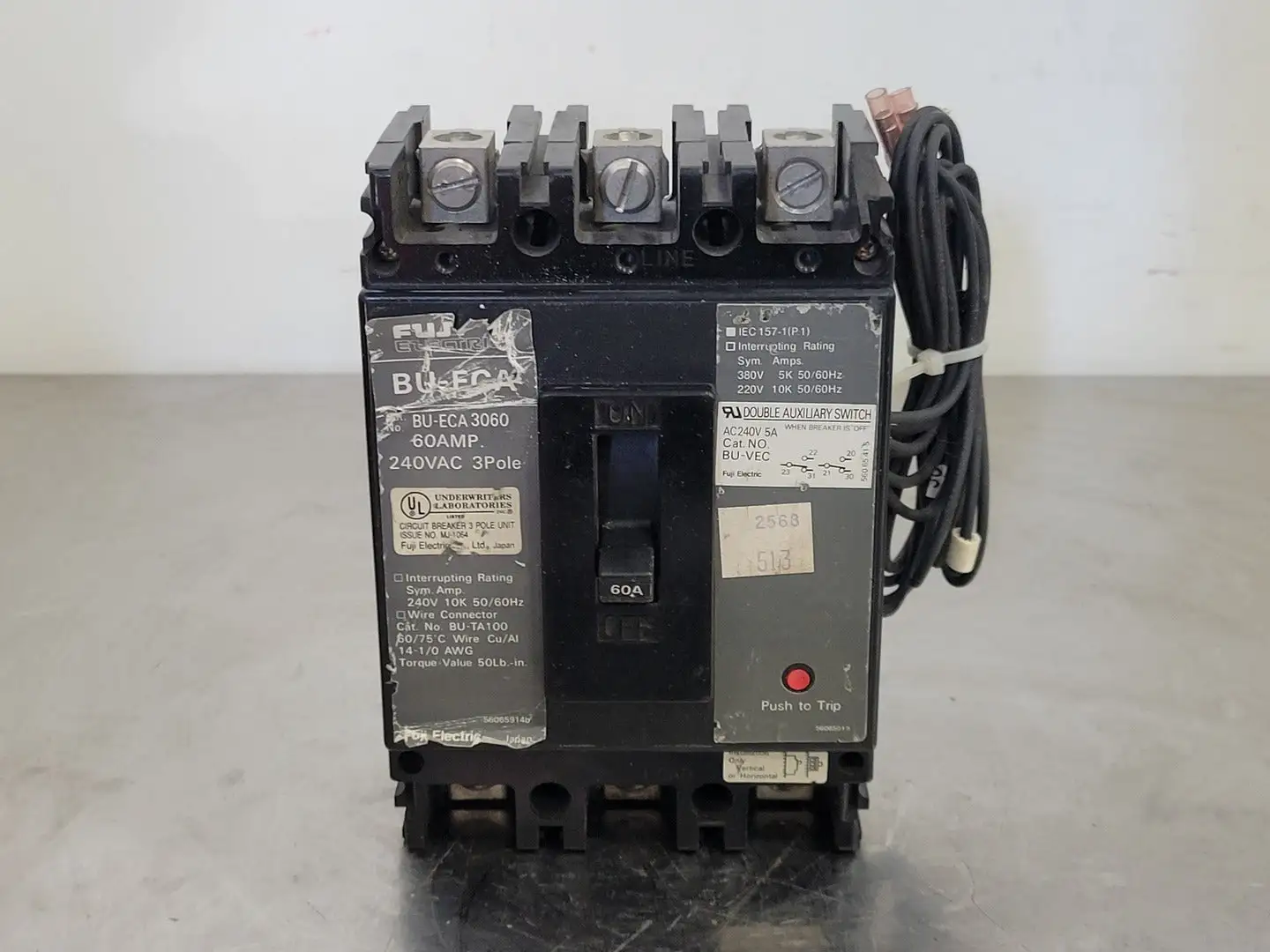 Used FUJI ELECTRIC BU-ECA 3060 Switchgears British Columbia CA | Lenmark #241777
