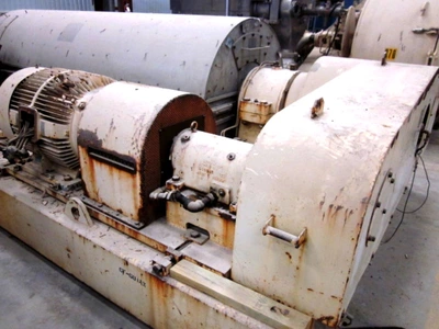 Escher Wyss ZDC-100 solid bowl decanter centrifuge, 316 SS.