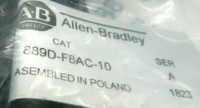 NEW ALLEN BRADLEY 889D-F8AC-10 8 PIN FEMALE CORDSET 889DF8AC10