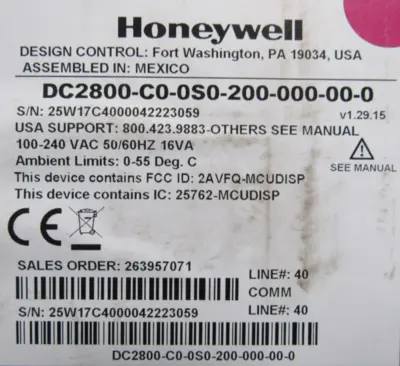NEW HONEYWELL DC2800-C0-0S0-200-000-00-0 CONTROLLER DC2800C00S0200000000