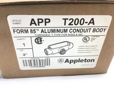 Appleton T200-A Condulet Aluminum Conduit Body 2″ Form 85 T Type for Rigid & IMC