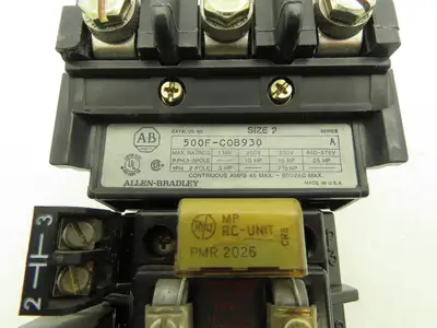 Allen Bradley 500F-COB930 Motor Starter Contactor 25HP 600VAC 3Ph 120VAC Coil