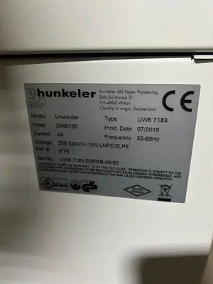 USED 2015 HUNKELER UW6 7183