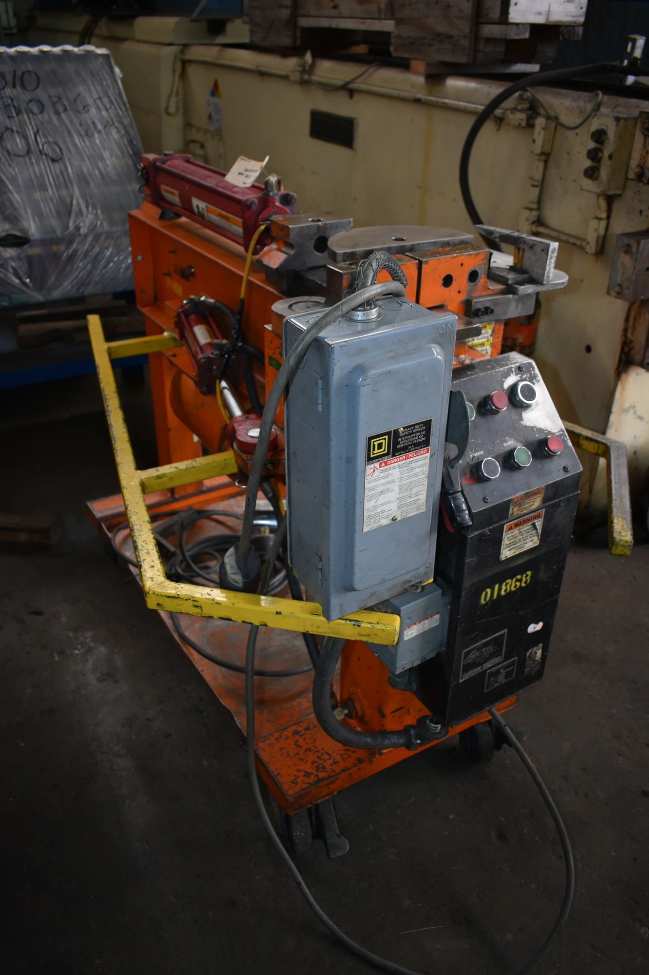 3" HUTH "2800" HORIZONATAL HYDRAULIC SHAPE PIPE & TUBE BENDER - DEPTH OF BEND INDICATOR