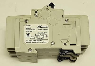ABB SU203M-K3 3 Pole 3A 277/480v Circuit Breaker DIN Rail