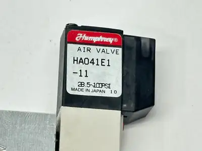 HA041E1-11 | Humphrey  Pneumatic Air Valve w/ Manifold Block 24VDC - Used