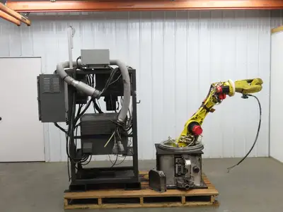 Fanuc M-6I Industrial Robot 6 Axis R-J2 Controller Teach Pendant Spray Head