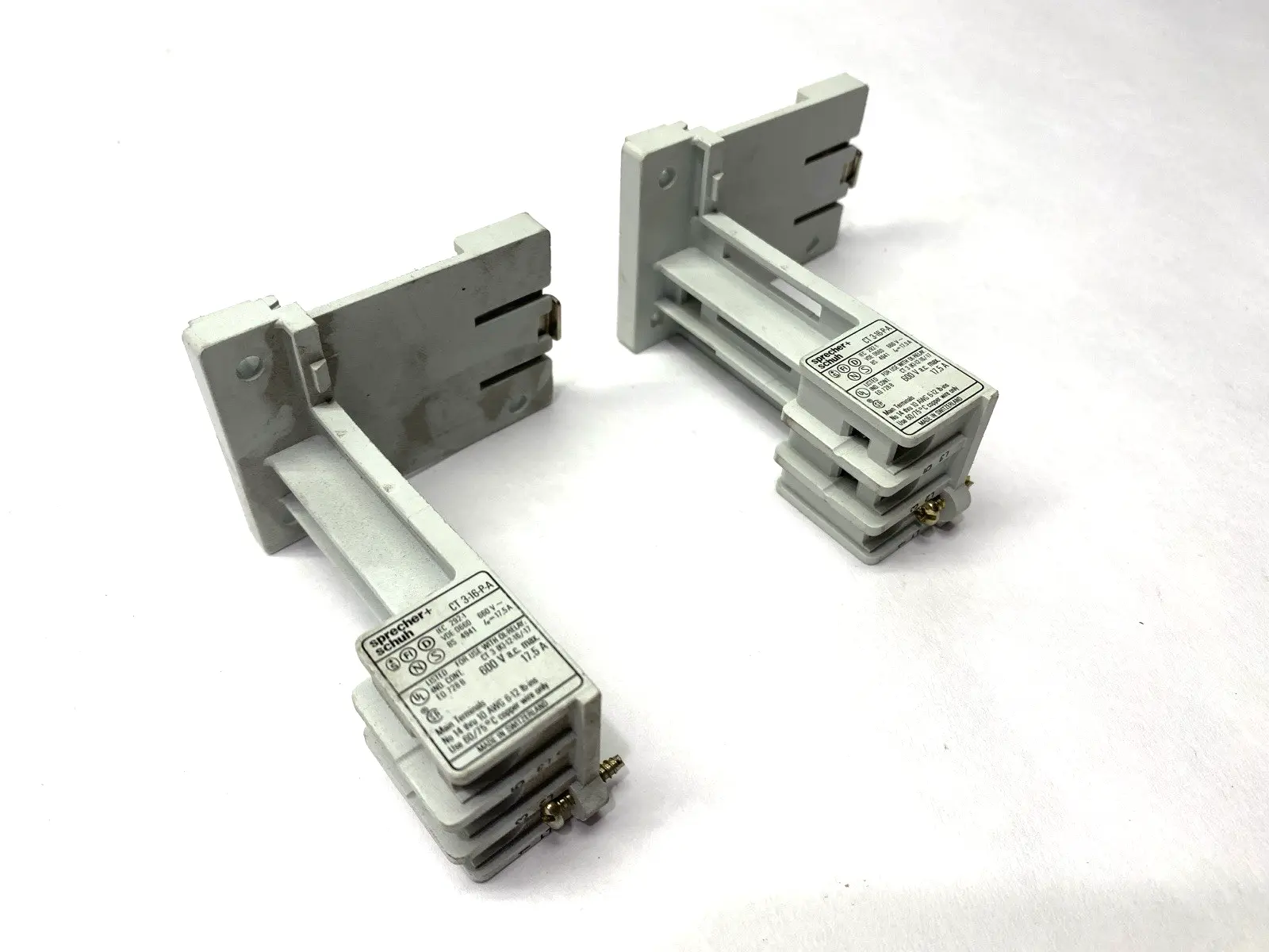 USED SPRECHER + SCHUH OVERLOAD RELAY SOCKET LOT OF 2