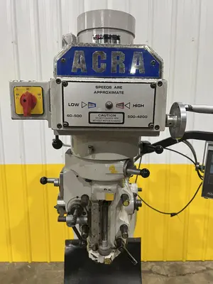 3 HP ACRA MODEL #AM-2V VERTICAL RAM TYPE KNEE MILL: STOCK #18827