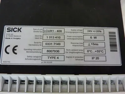 Used SICK MAIHAK LCUX1-400 Light Curtains & Grids Michigan US | Ideal Machinery #1277190