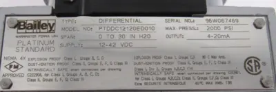 NEW BAILEY PTDDC12120ED010 DIFFERENTIAL PRESSURE TRANSMITTER
