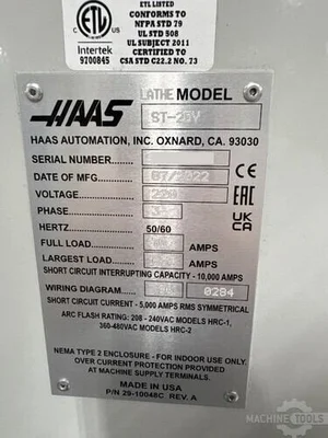 USED 2022 HAAS ST-25Y
