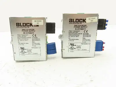 Block B 0110077 Switching Mode Power Supply Module IN 240V OUT 24V Lot of 2