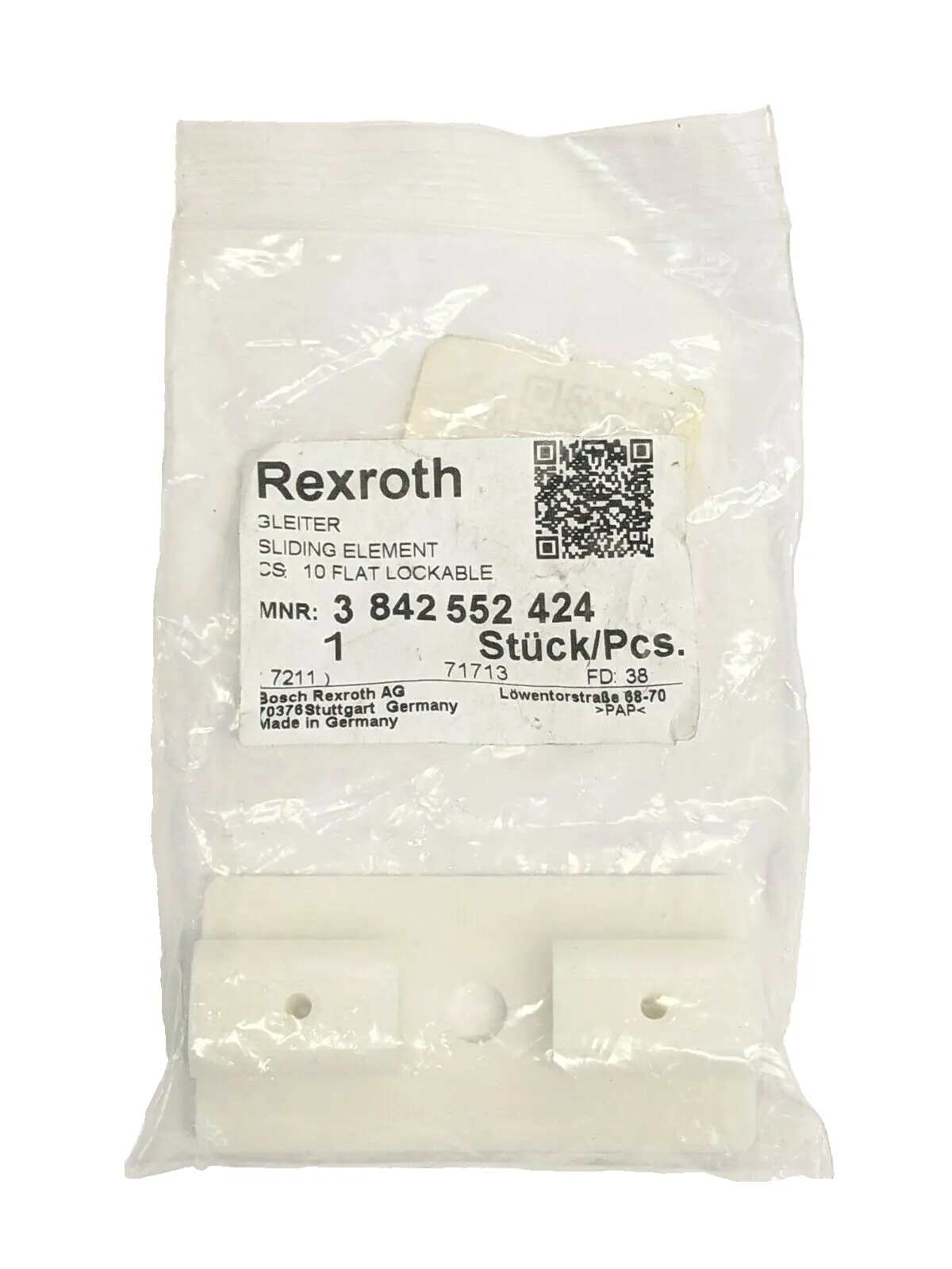 New | in-Stock BOSCH REXROTH SLIDING ELEMENT 10 FLAT LOCKABLE Bearings Michigan US | Maverick Industrial Sales #1091693