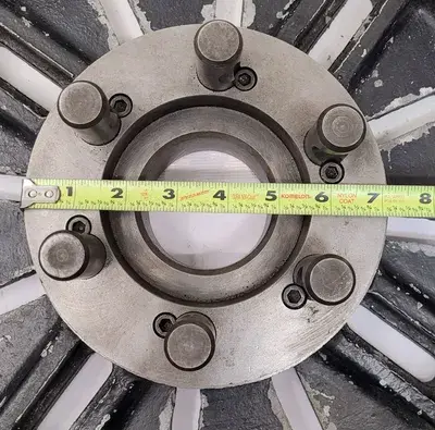 D1-6 LATHE FACE PLATE, 14.5IN OVERALL DIAMETER, D1-6 MOUNT, 2-3/4IN THROUGH HOLE