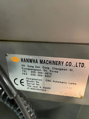 2006 HANWHA XD-20H Swiss Type Automatic Screw Machines | Elevation Machine (5)