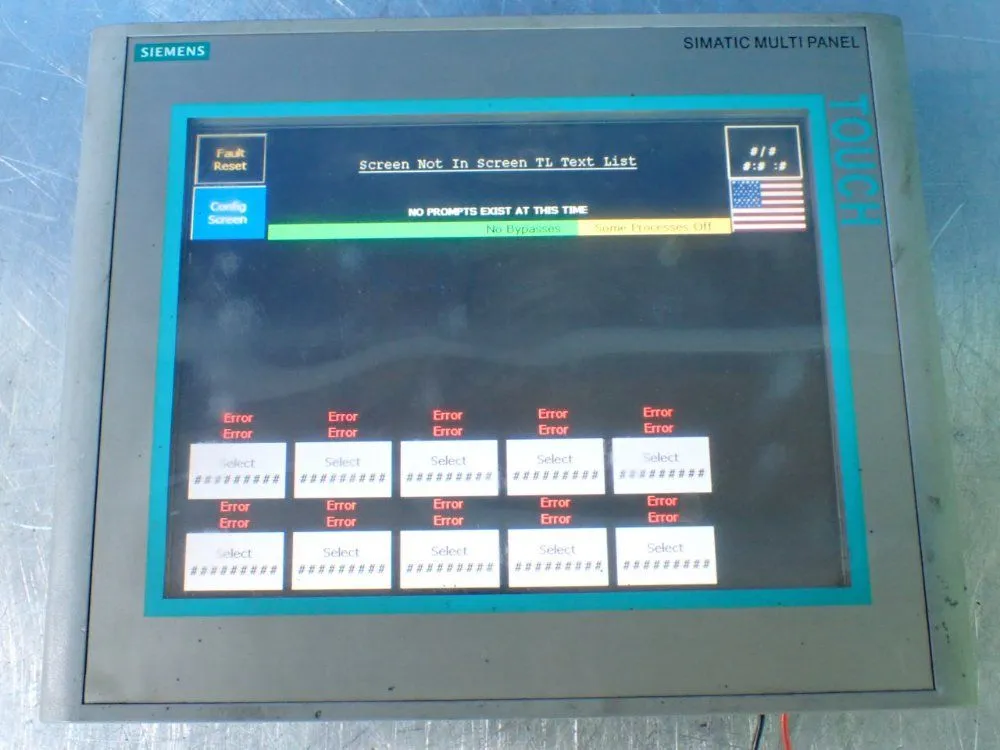 Used SIEMENS 6AV6 6440AA012AX0 Electrical Panels | HGR 24 #741126