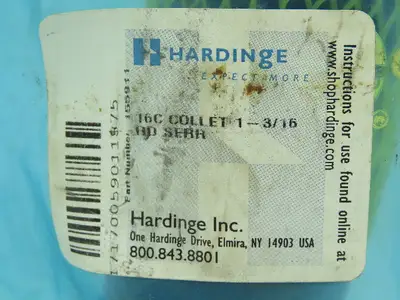 Hardinge 16C Collet 1-3/16" Round Serrated w/Internal Thread RH  NEW