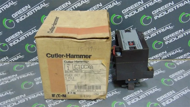 Cutler Hammer C10CX Contactor Power Unit Series A1 110/120V Coil New NIB