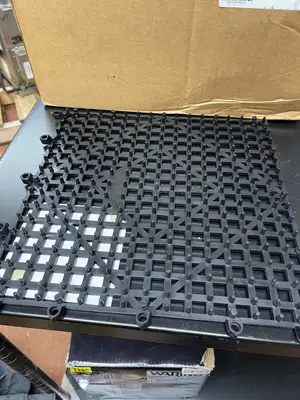 New | in-Stock San Jamar 1 Old Stock San Jamar VM5280BK Versa-Mat 12" x 12" Black Interlocking Bar Matting - TH2 Bar Equipment Illinois US | Falcon Restaurant Supply #1375011