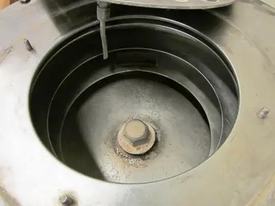 Tolhurst 12 x 8 perforate basket centrifuge, SS.