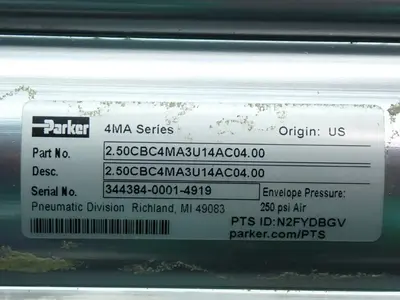 NEW PARKER 2.50CBC4MA3U14AC04.00