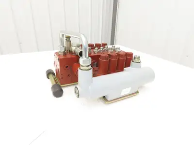 Linde 000143179518 Hydraulic 4-Lever Spool Valve Forklift Mast Control Off E20C