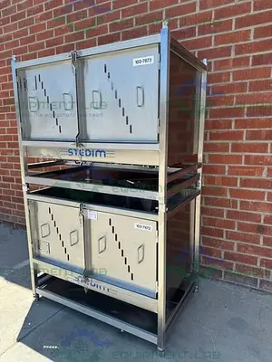USED SARTORIUS STEDIM STAINLESS STEEL DOUBLE STACK 500 LITER PALLETTANK