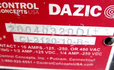 NEW CONTROL CONCEPTS CI-2120-10-B ROTARY SPEED SWITCH C1212010B