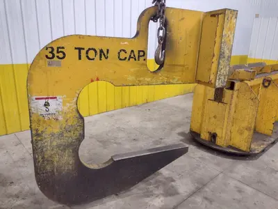 35 TON X 48" OVERHEAD CRANE CO C-HOOK COIL LIFT ATTACHMENT: STOCK #23456