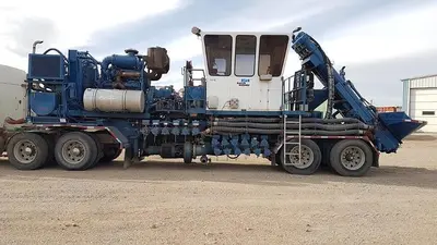 USED 1997 PEERLESS BAKER HUGHES HYDRA FRAC BLENDER TRAILER